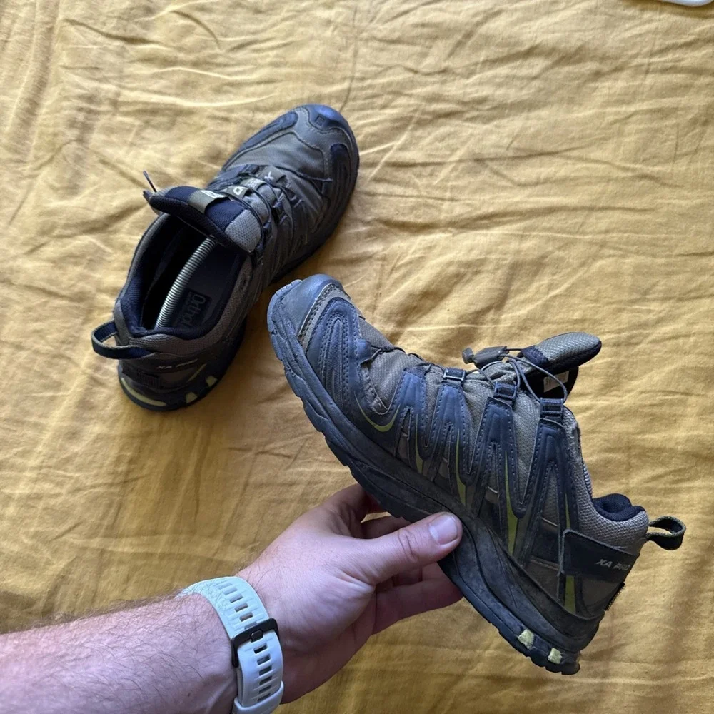 Salomon‎ XA Pro 3D Chassis Men Size 7 Green Well Loved But Solid